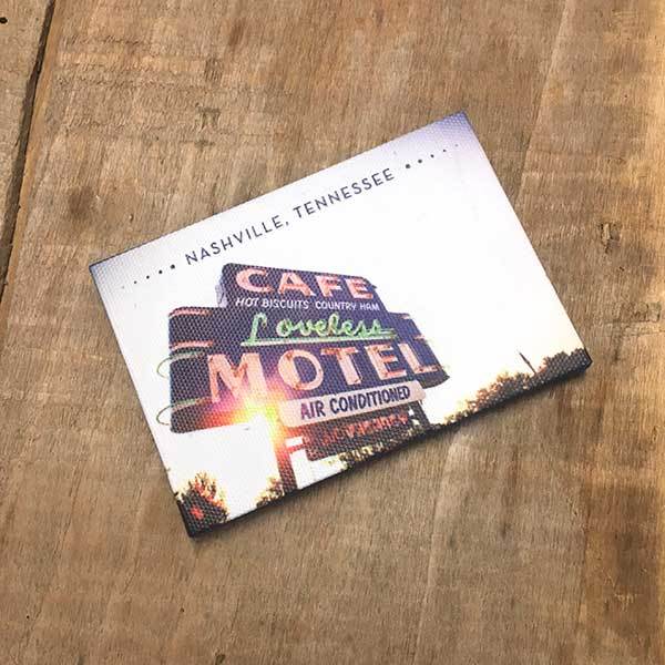 Loveless Cafe Canvas Magnet - Motel Sign design