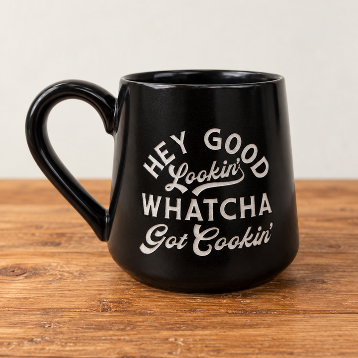 Hey Good Lookin Etched Mug