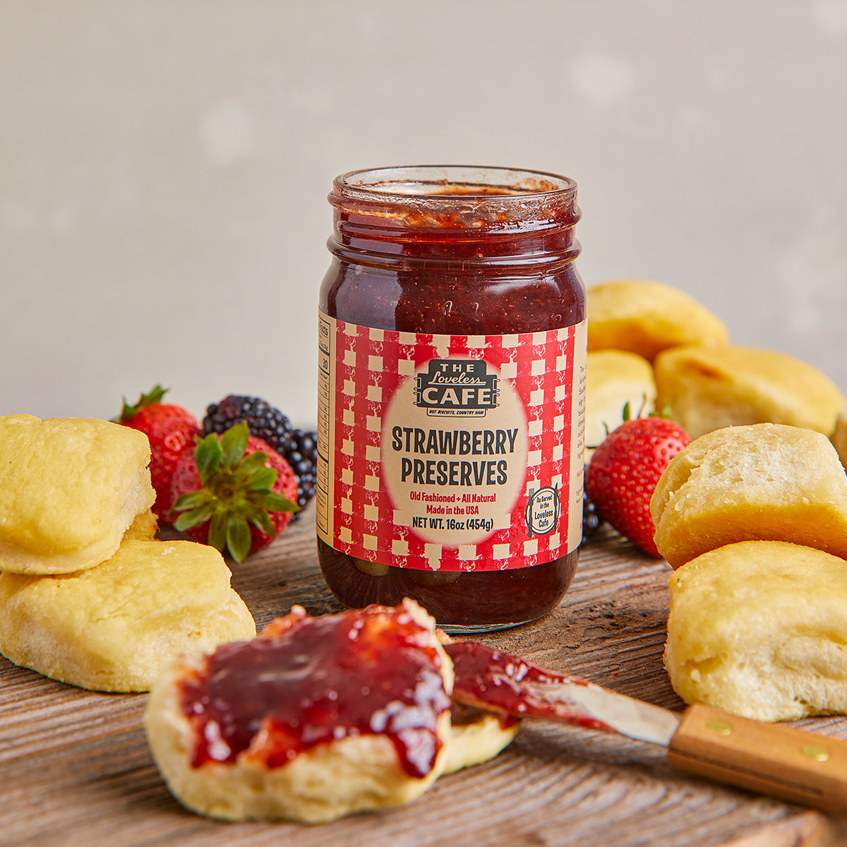 Strawberry Jam Preserves - 8oz jar | Loveless Cafe