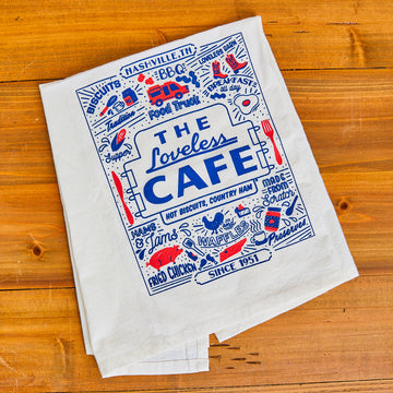 Load image into Gallery viewer, Loveless Collage Tea Towel