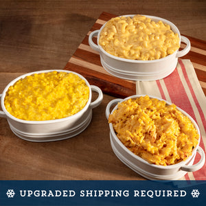 
            
                Load image into Gallery viewer, southern side dishes - creamed corn, hashbrown casserole, mac and cheese
            
        