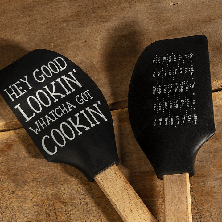 Rubber Kitchen Spatula With Cooking Measurement Conversion Chart