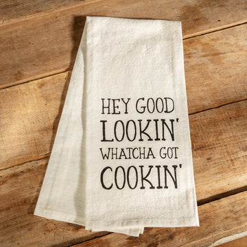 Load image into Gallery viewer, Hey Good Lookin&amp;#39; Whatcha Got Cookin&amp;#39; Kitchen Towel