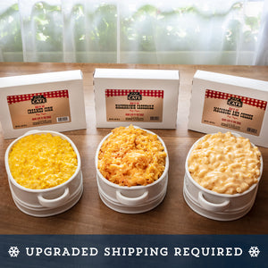 frozen gourmet side dishes - creamed corn, hashbrown casserole, mac and cheese